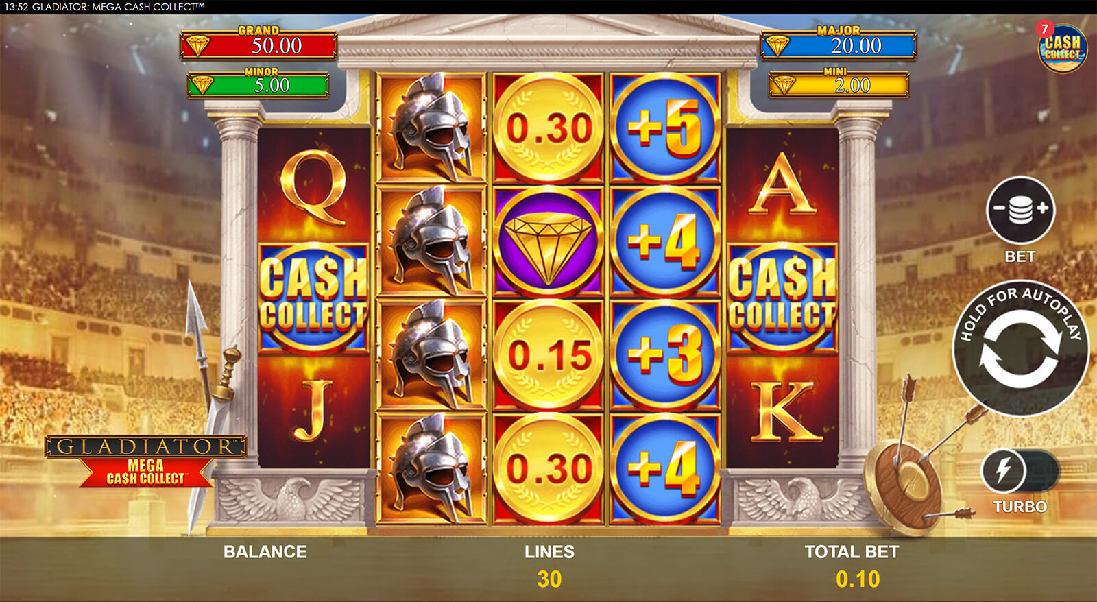 Gladiator Mega Cash Collect